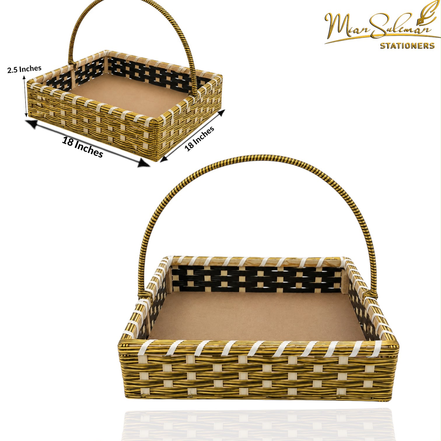 Woven Gift Basket With Handle