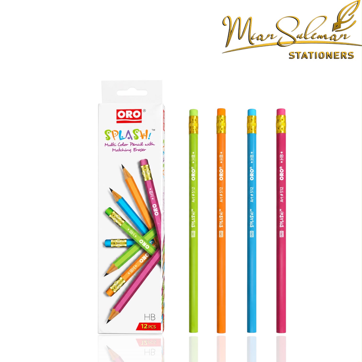 Oro Splash Pencil Box 12 Pcs