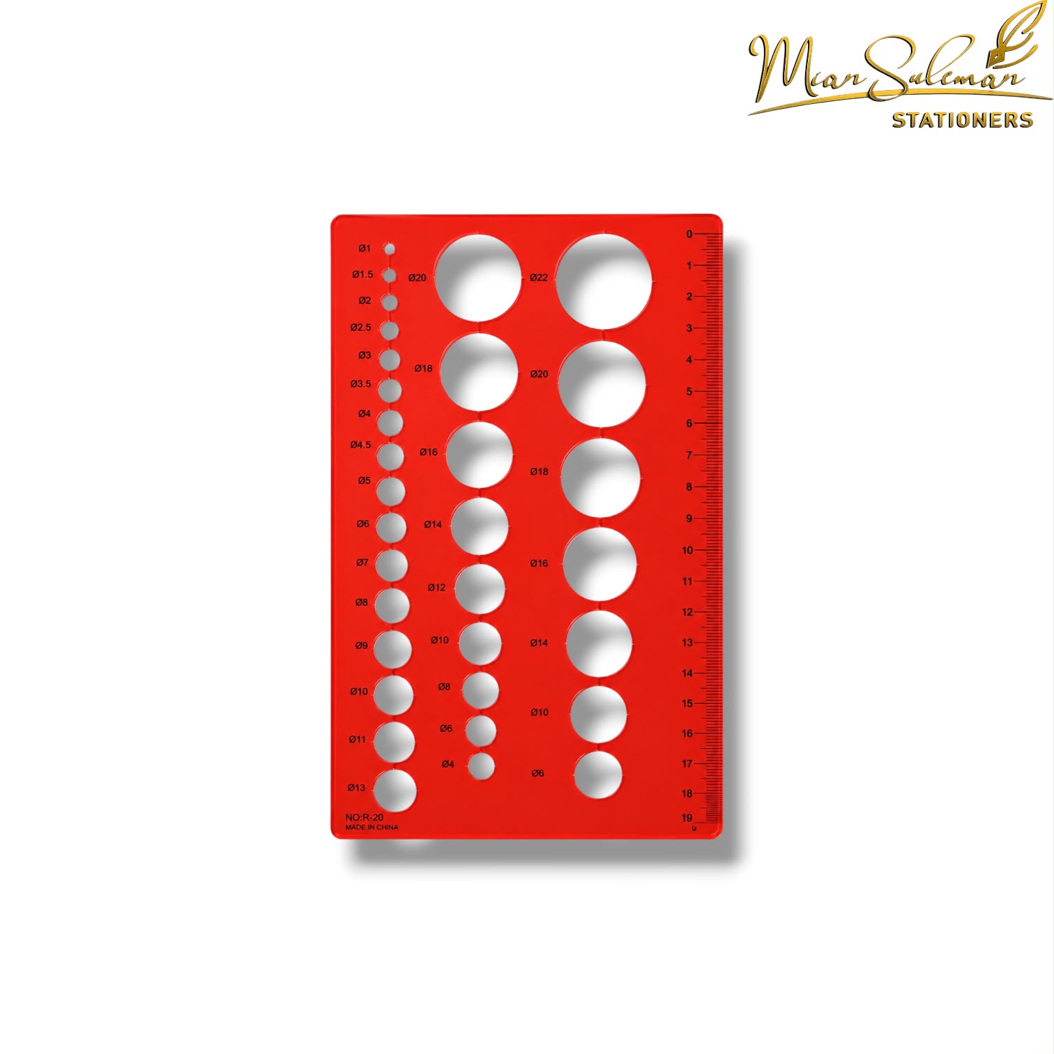 Plastic Circle Stencil Drawing Template Ruler