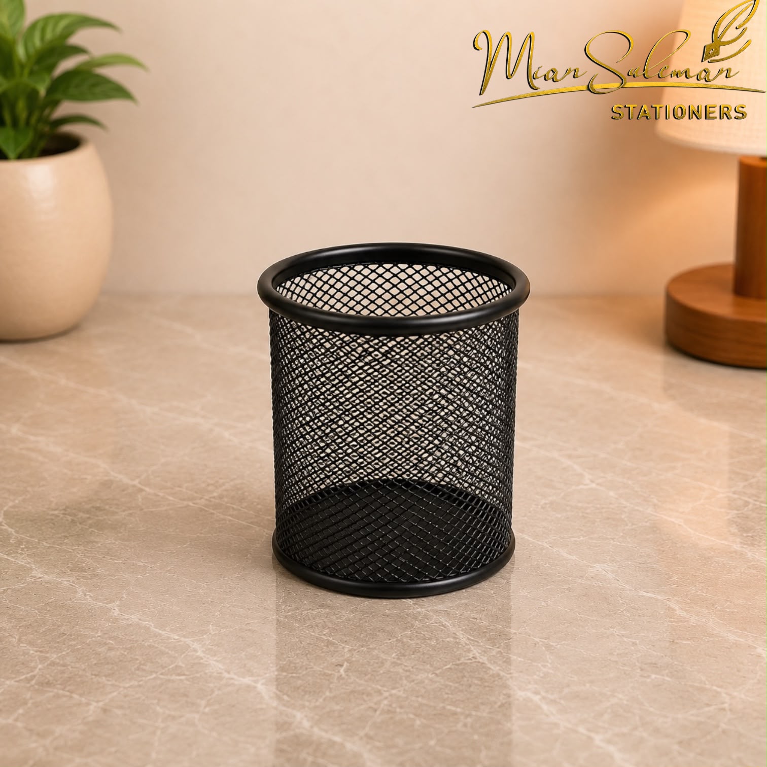 Round Metal Mesh Pen Stand Normal Quality