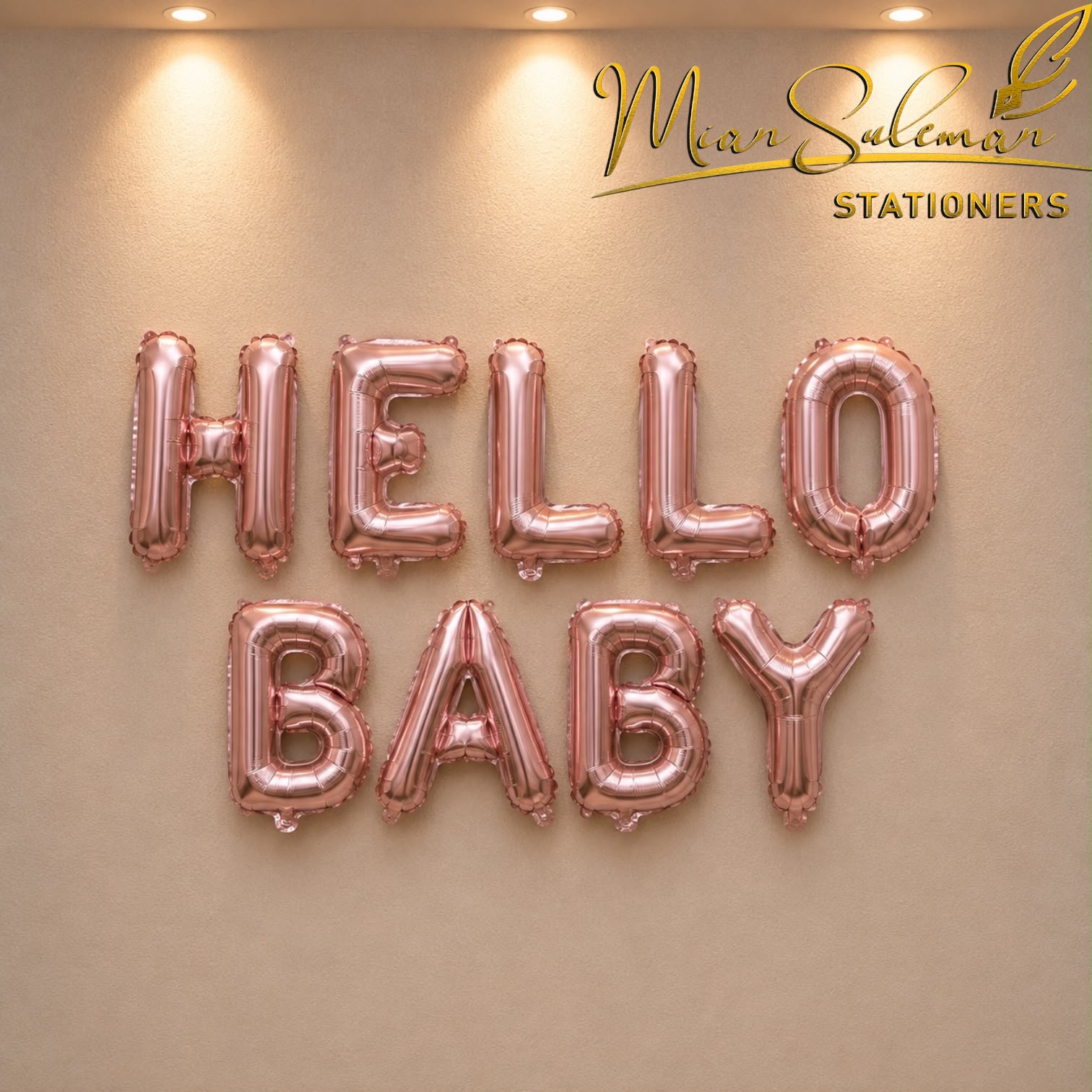 Hello Baby Foil Balloons Banner