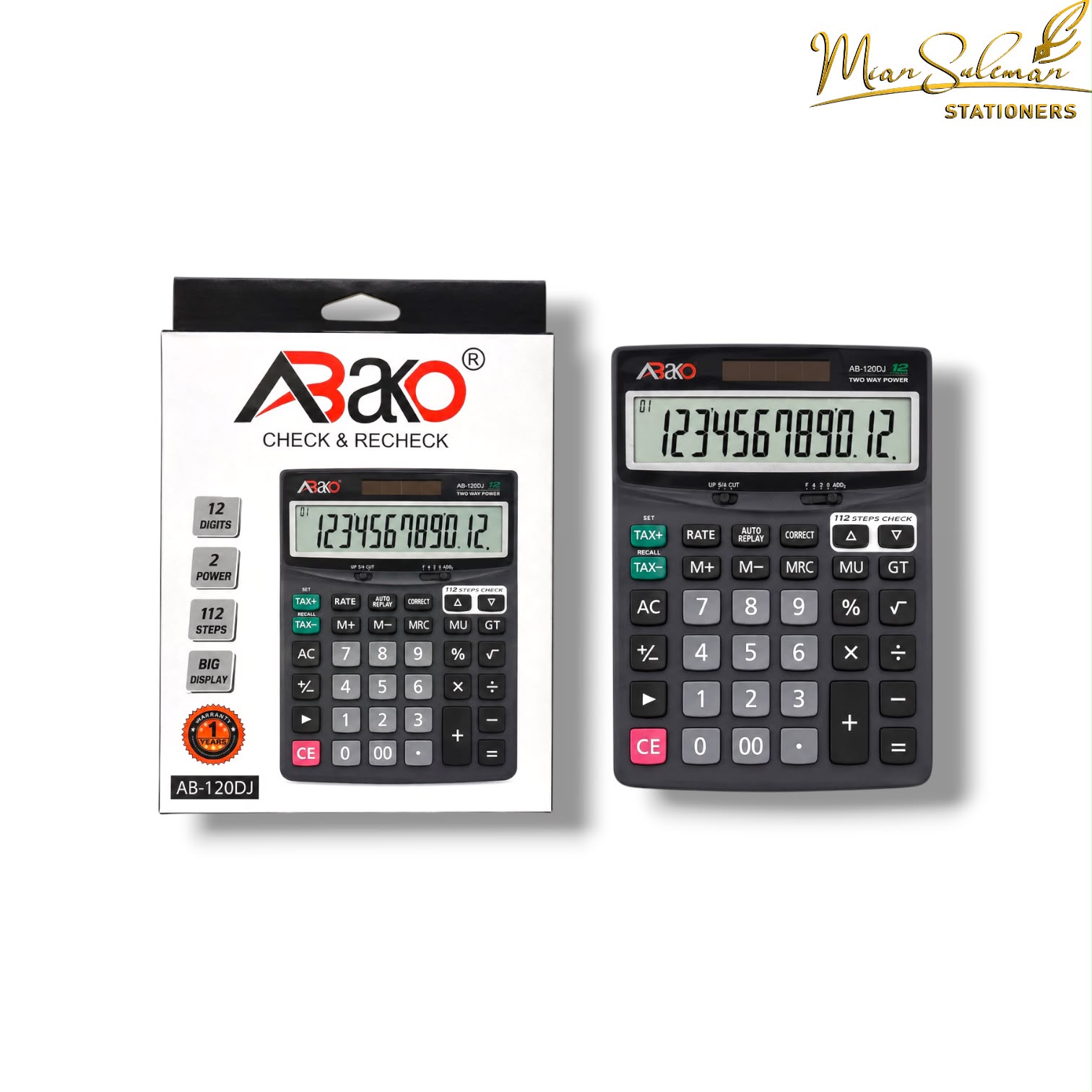 Abako 12 Digit Calculator Ab-120DJ