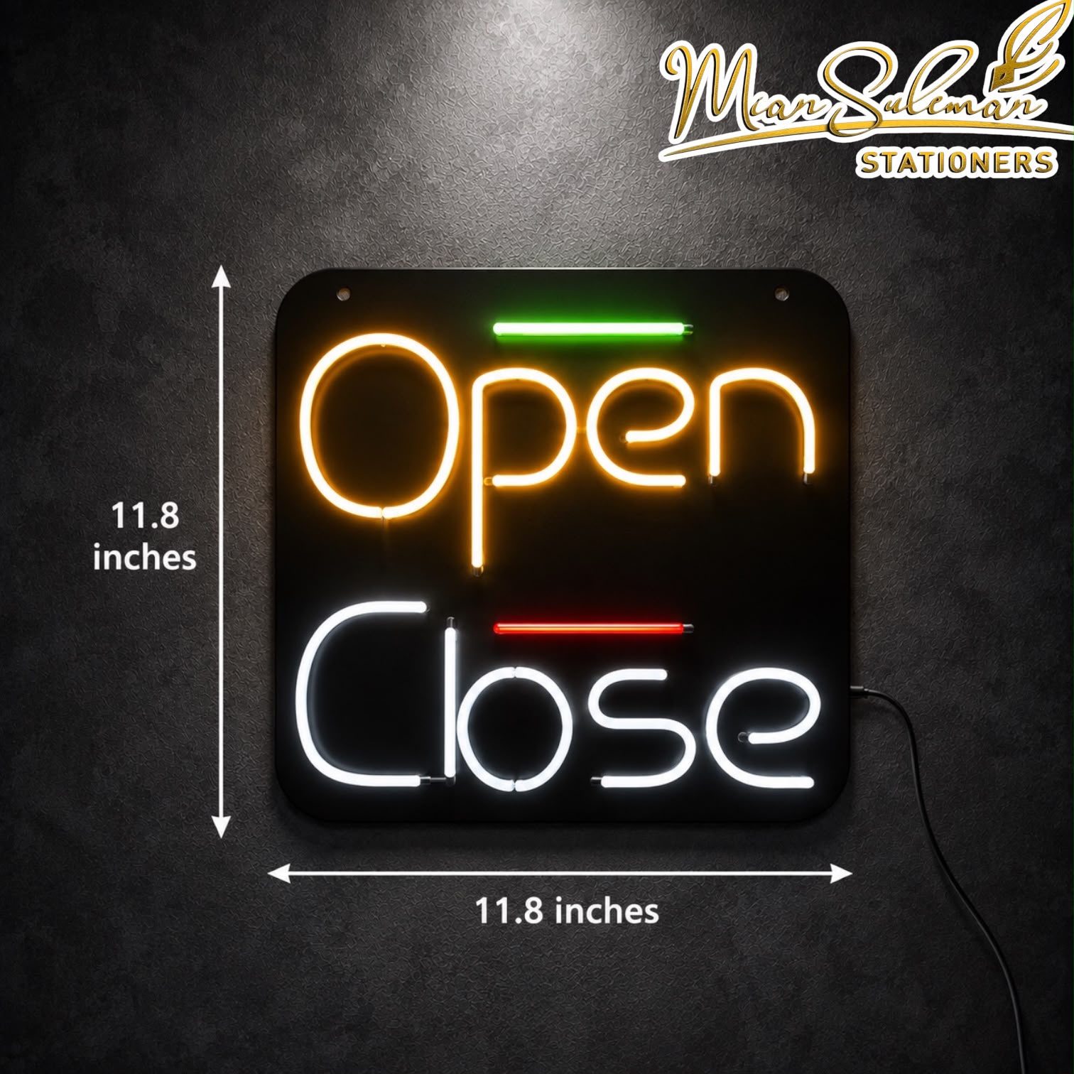 LED Neon Board Open&Close Sign 11.8x11.8 Inches