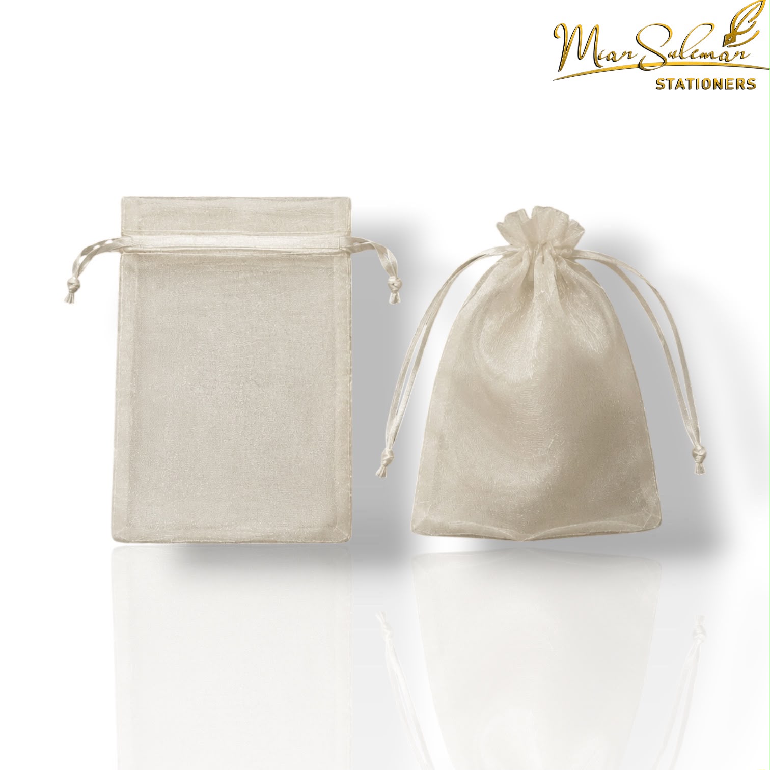 Drawstring Net Bid Wedding Gift Pouch 12x18 Inches