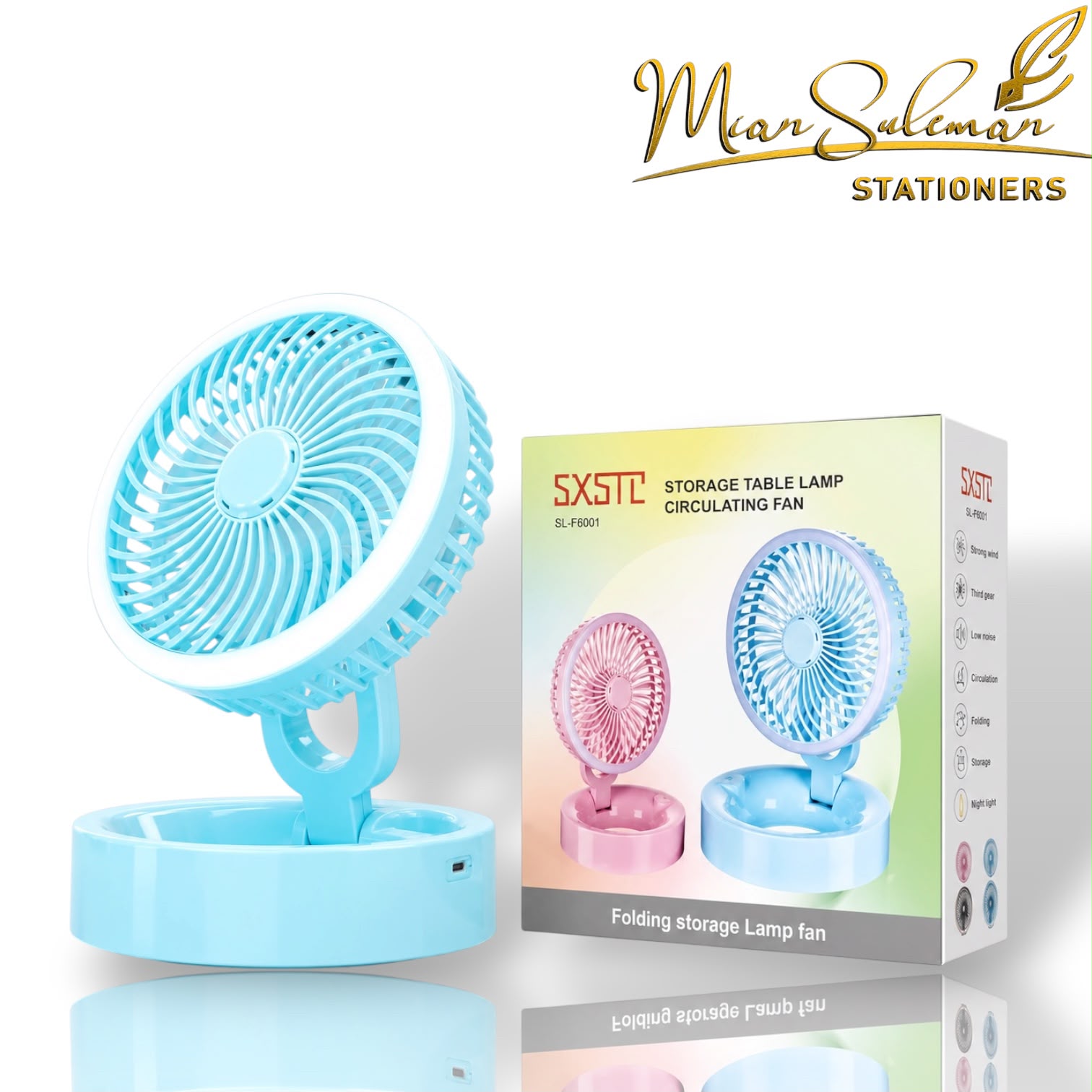 USB Portable Desk Lamp Fan