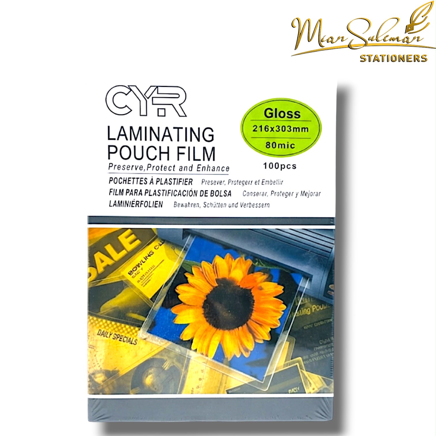 Laminating Pouch Film 216x303mm 100Pcs