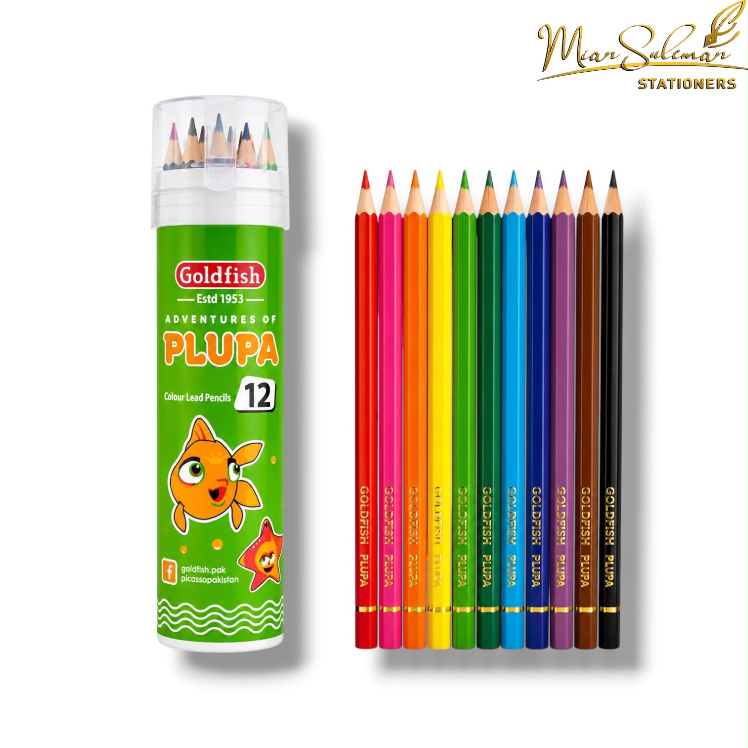 Goldfish Plupa Pencil Colored Set Pack Of 12 Pcs
