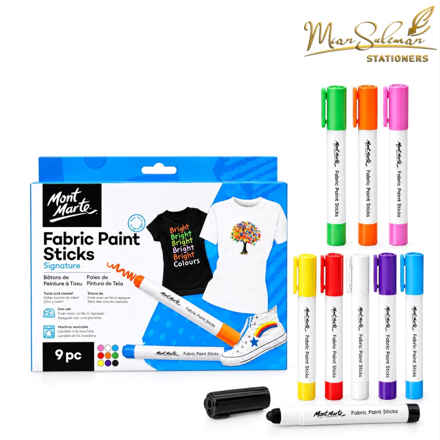 Fabric Paint Sticks Pack Of 9 pcs