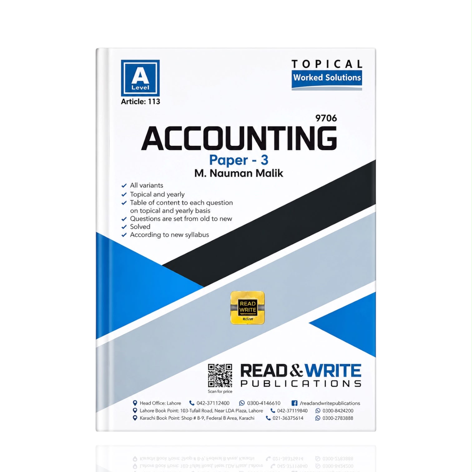 Read & Write Accounting O level Paper-3 By M.Nauman Malik