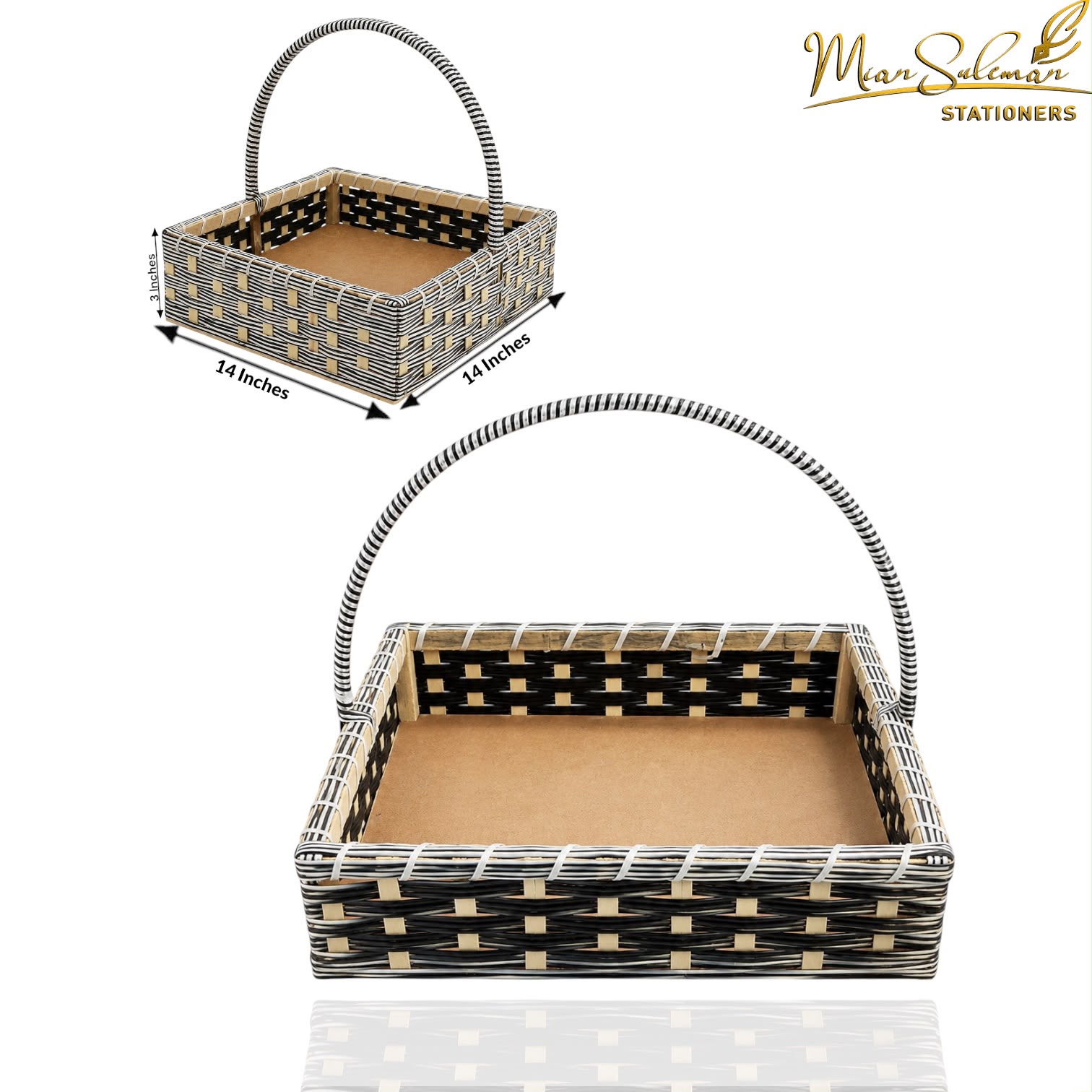 Woven Gift Basket With Handle