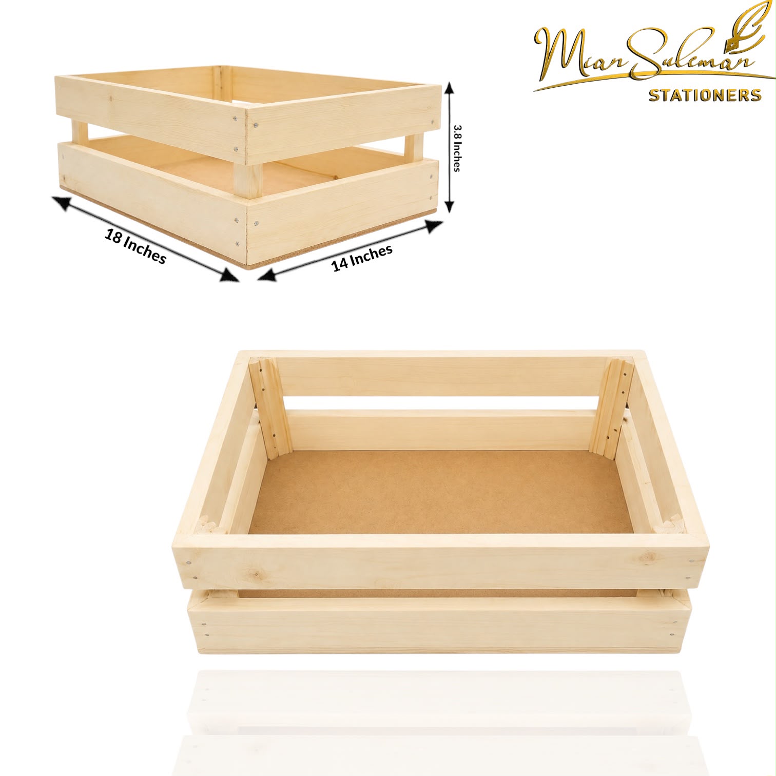 Handcrafted Wooden Storage Create Basket