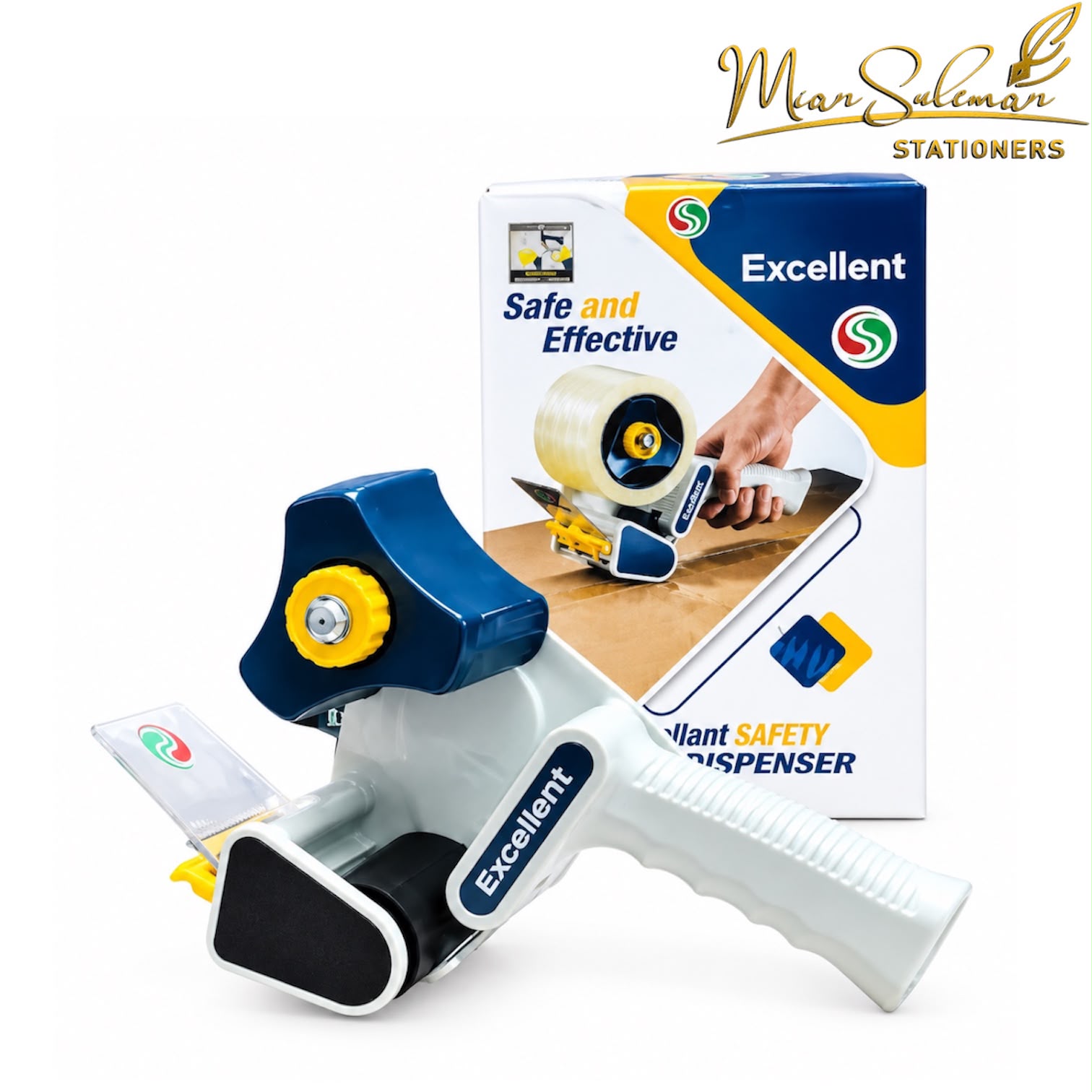 Excell 3-inch Hand-Held Carton Sealer Tape Dispenser