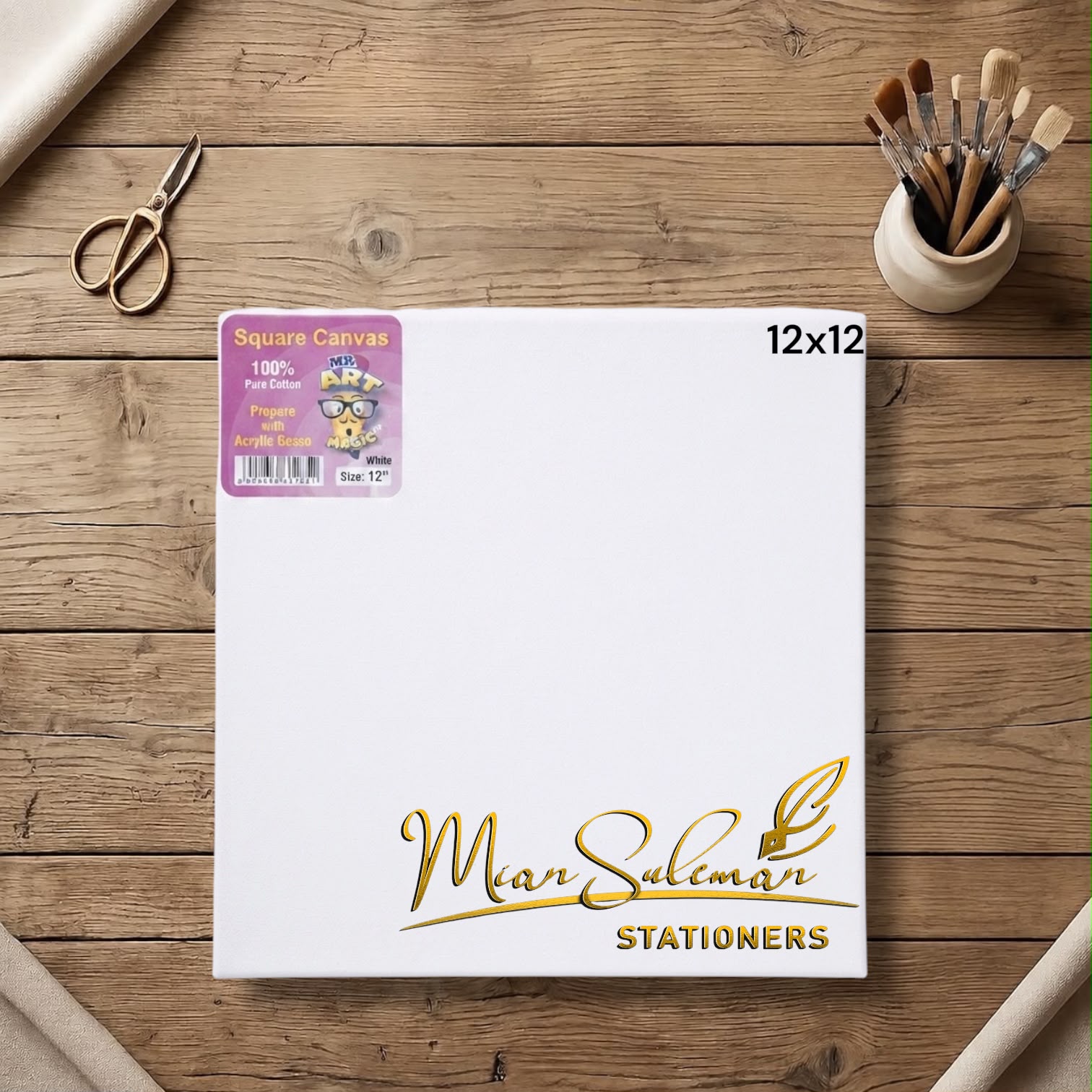 Broad Rectangular Canvas Board Fine Quality 12x12 Inches