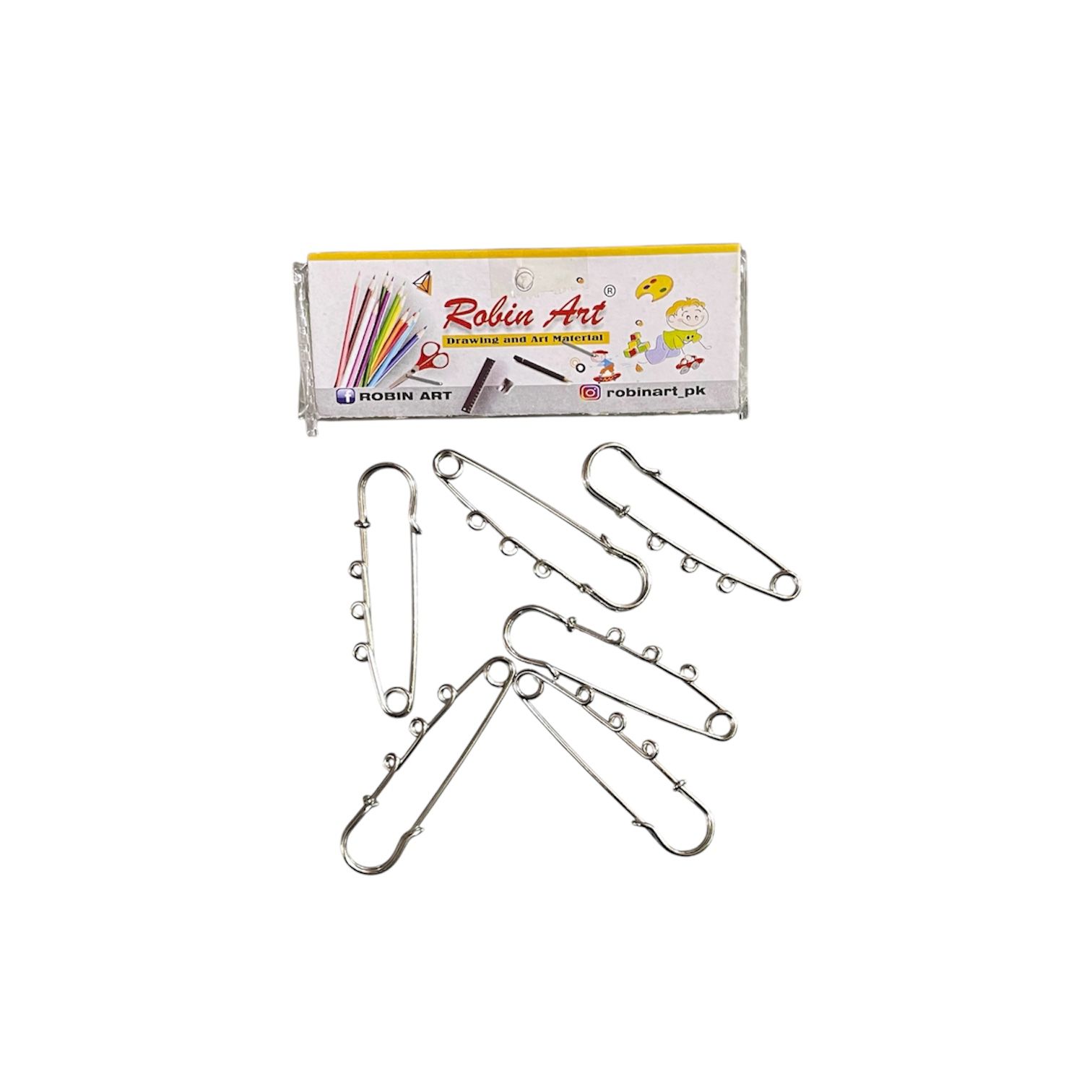 Heavy Duty Safety Pins Pack Of 6pcs
