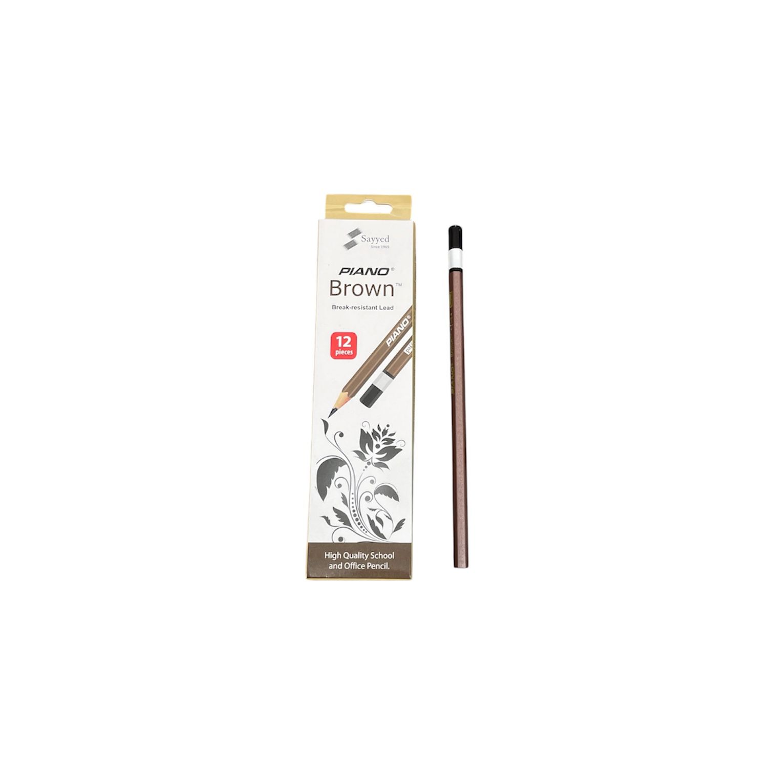 Piano Brown Pencil Box 12pcs
