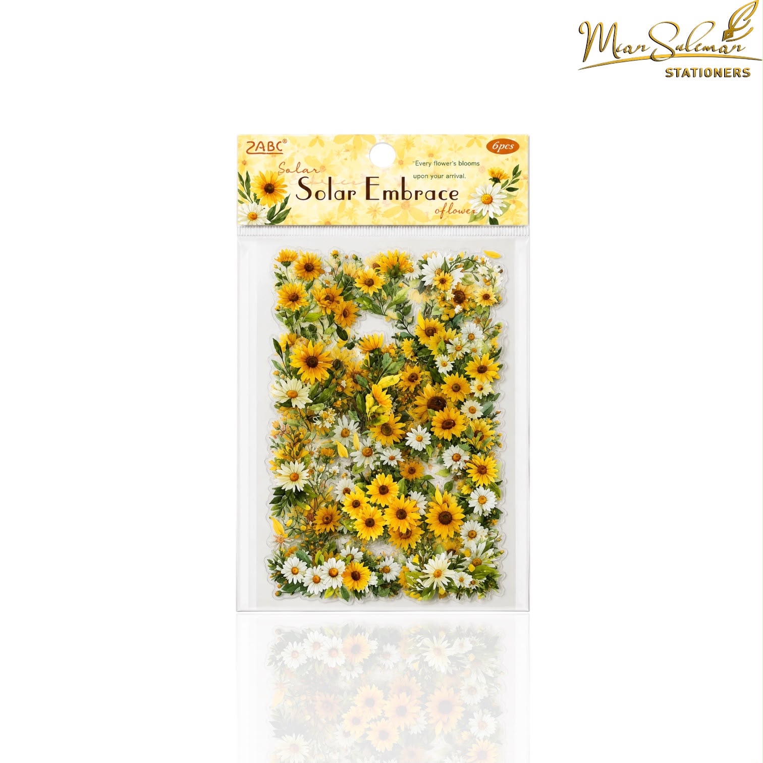 Solar Embrace Floral Sticker Pack
