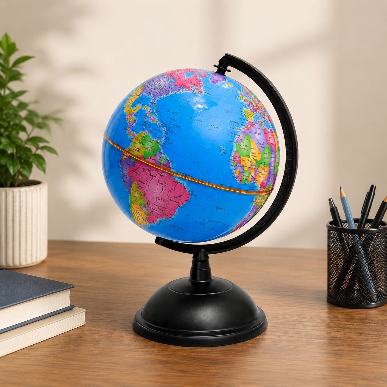 Rotatable Political World Globe for Students & Office