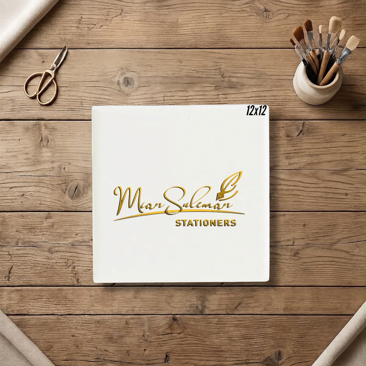 Broad Rectangular Canvas Board Normal Quality 12x12 Inches