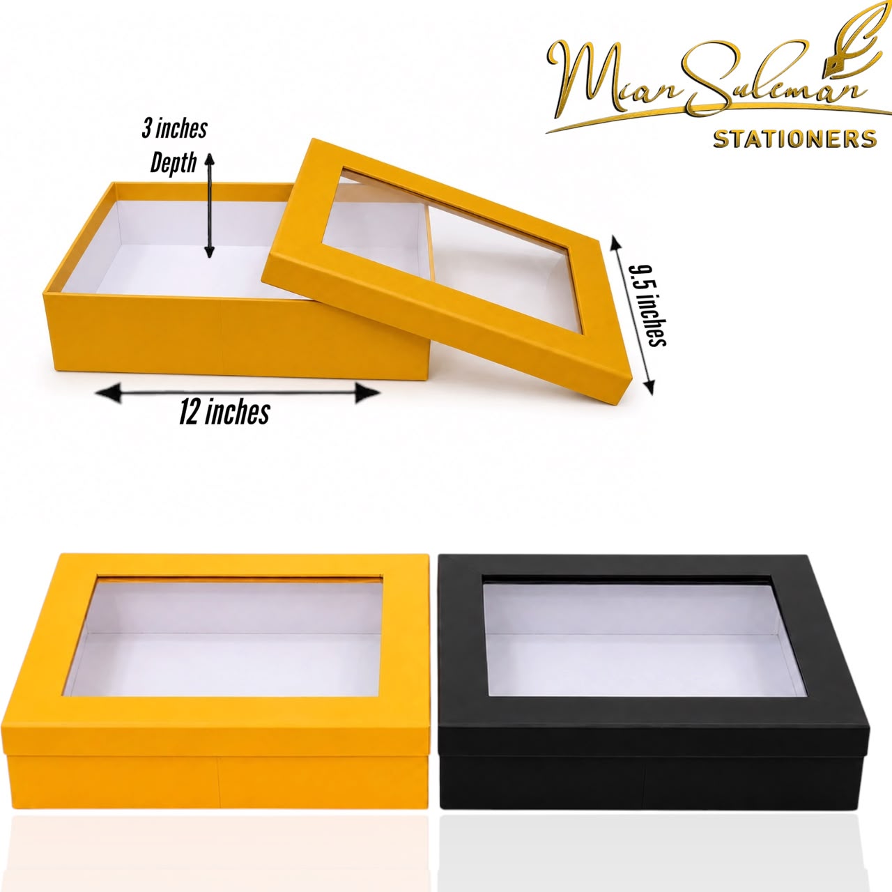Cardboard Rectangular Gift Box With Transparent Top Window
