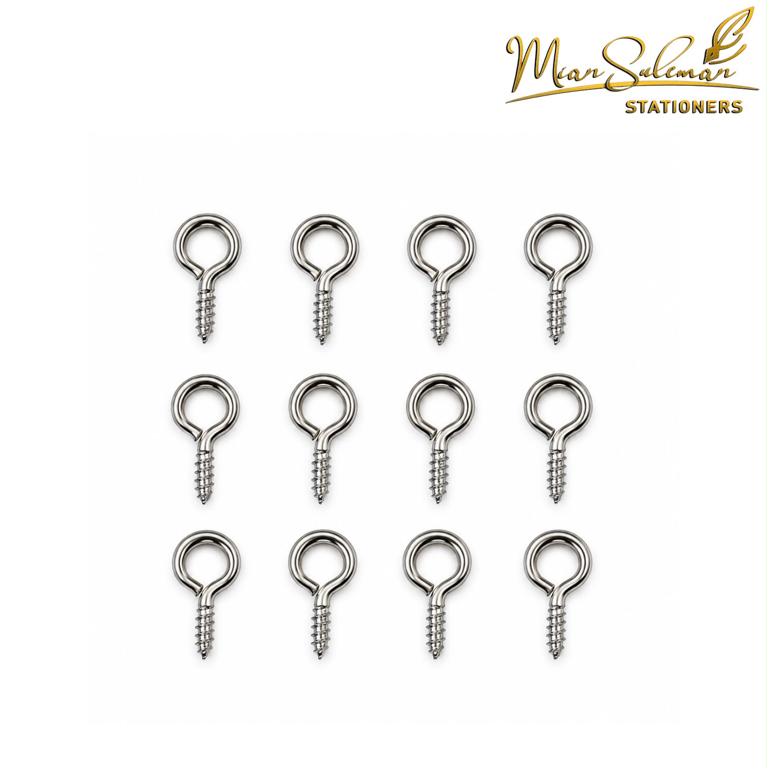 Mini Eye Screw Hooks Set – 12 Pcs for Resin Art