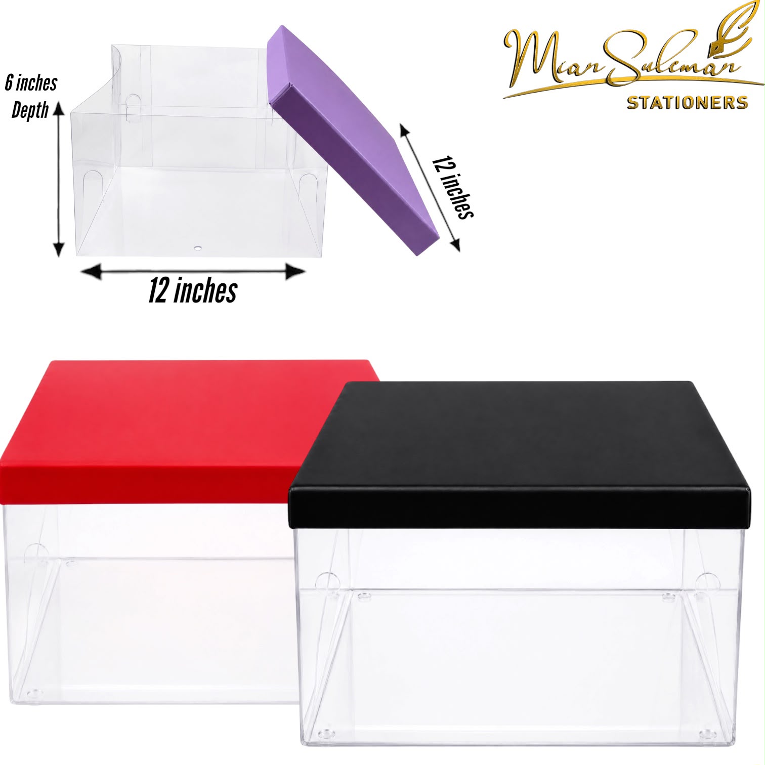 Transparent PVC Square Cake Box With Lid