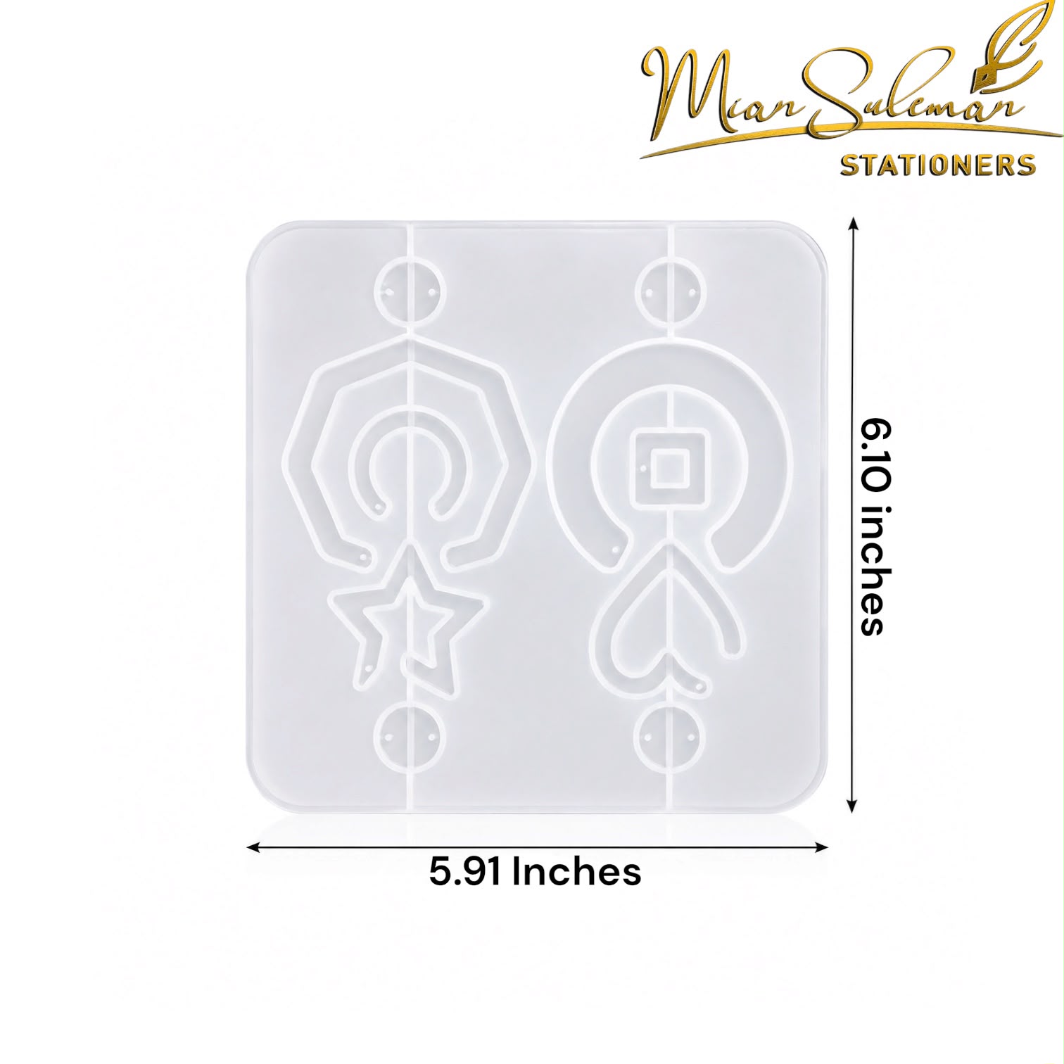 Funky Earring Mold For Resin & Candle Art