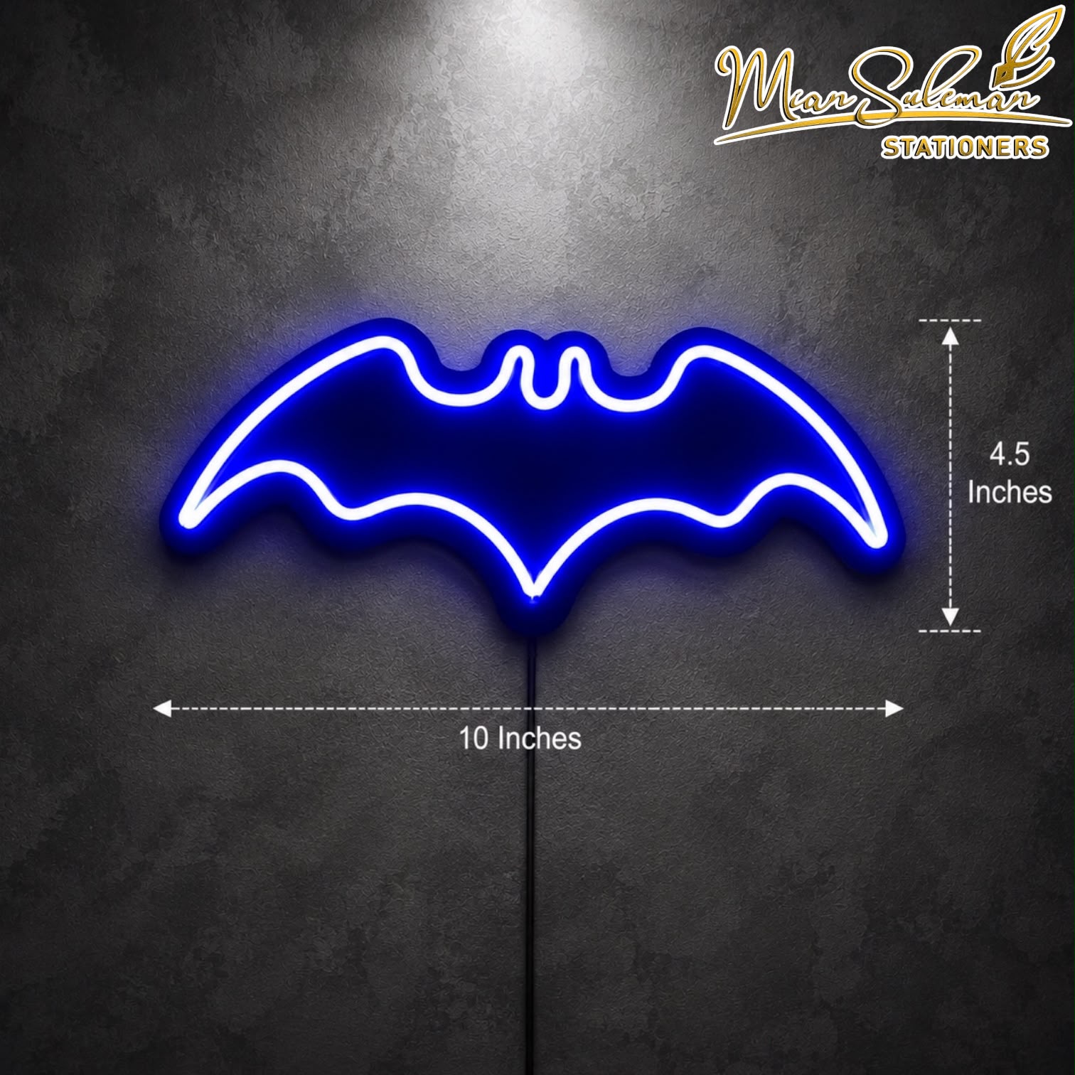 LED Neon Board Batman Sign 4.5x10 Inches