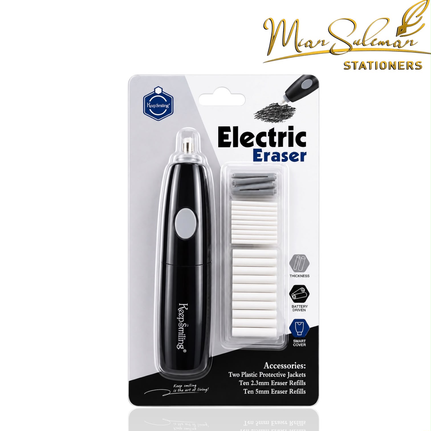 Keep Smiling Battery Operated Electric Eraser For Artists