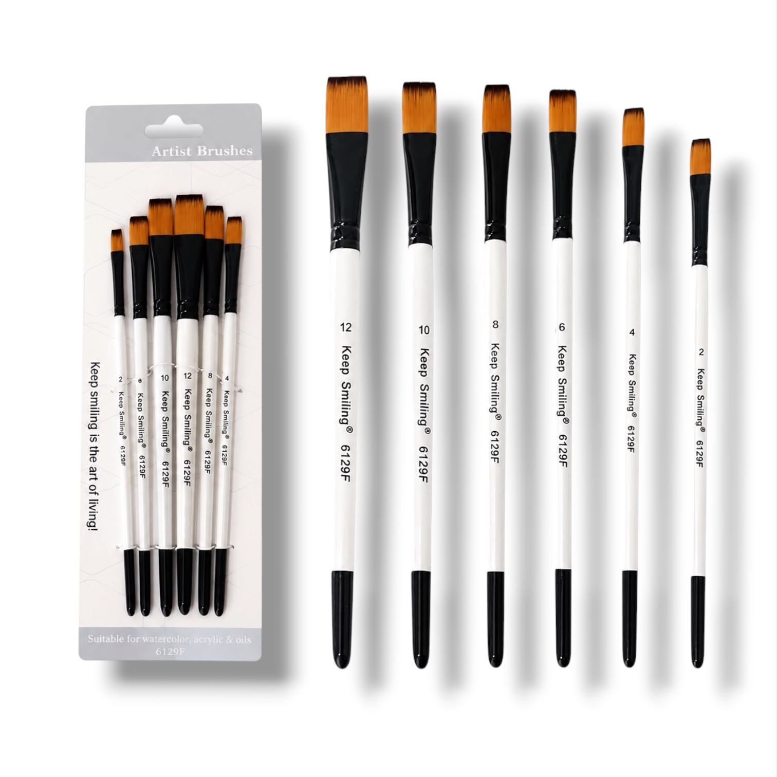 Keep Smiling Artist Brush 6 Pcs Set