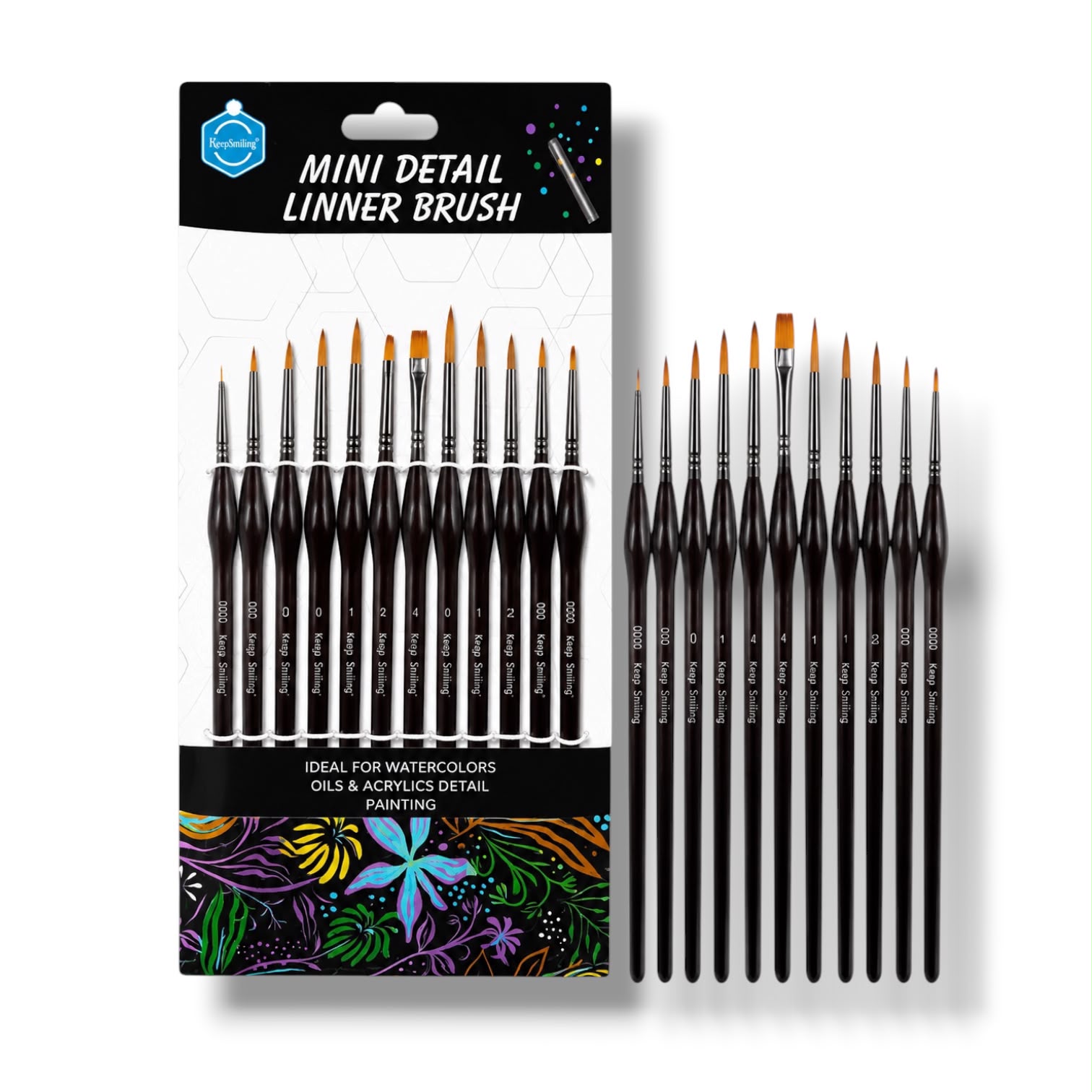 Keep Smiling Detail Liner Brush 12 Pcs Set