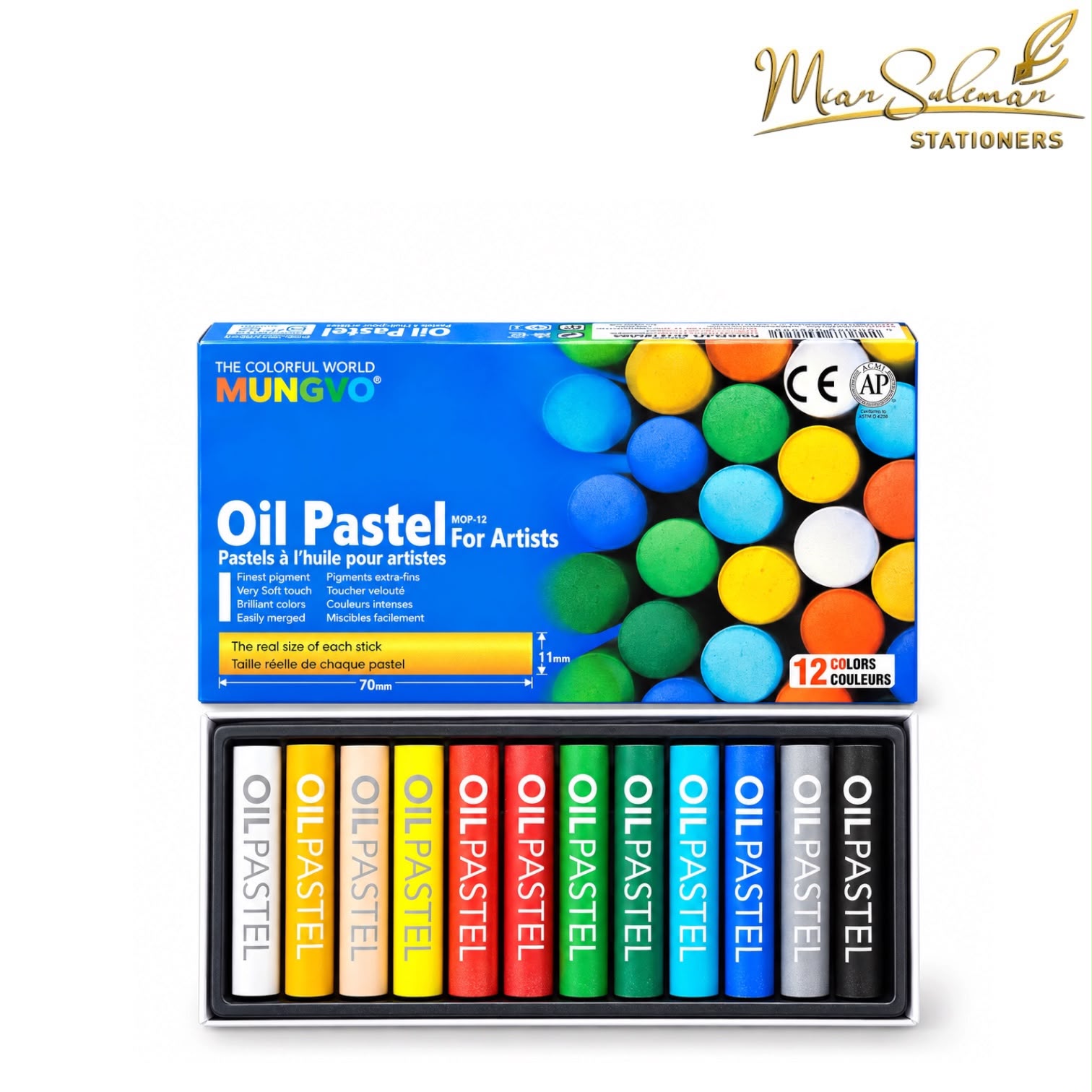 Mungyo Oil Pastel Pack Of 12 Pcs Set