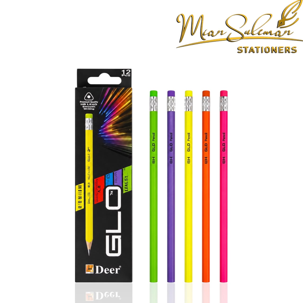 Deer GLO Pencil Box 12 Pcs