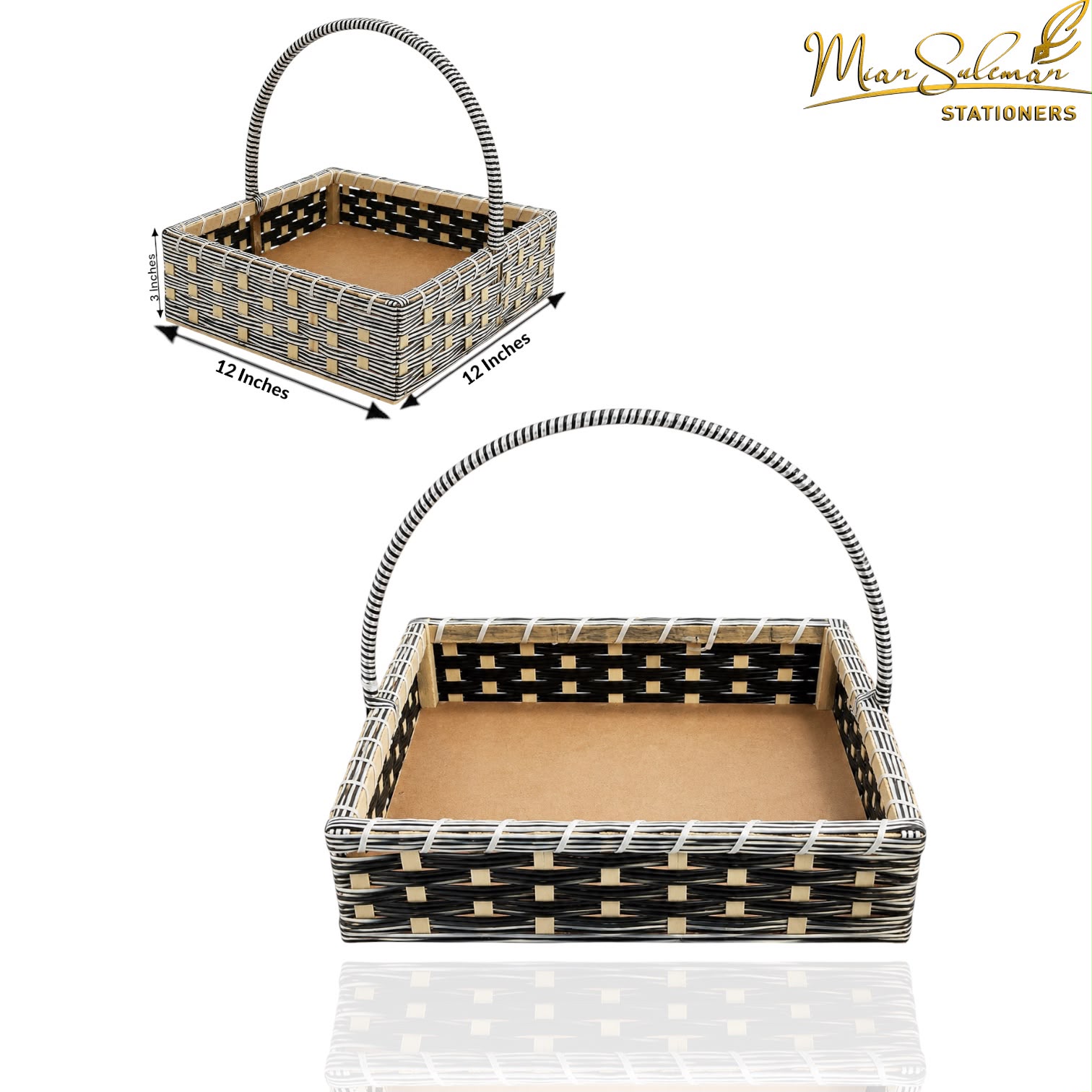 Woven Gift Basket With Handle