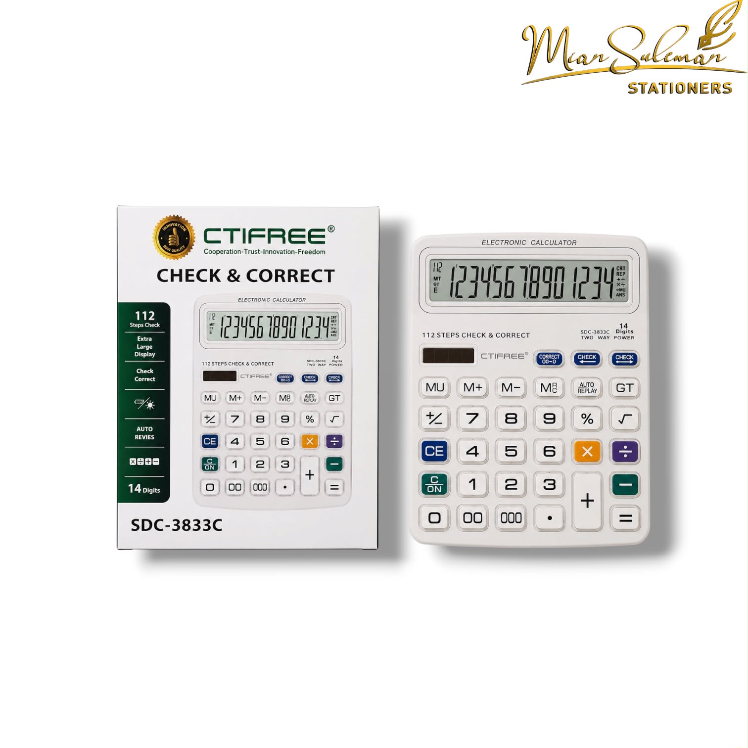 Ctifree Calculator SDC-3833C 14 Digits