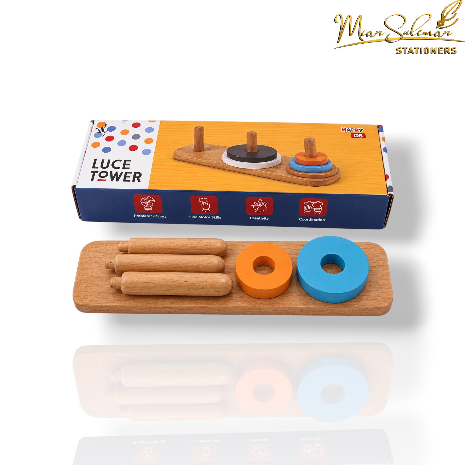 Wooden Ring Stacking Tower Toy