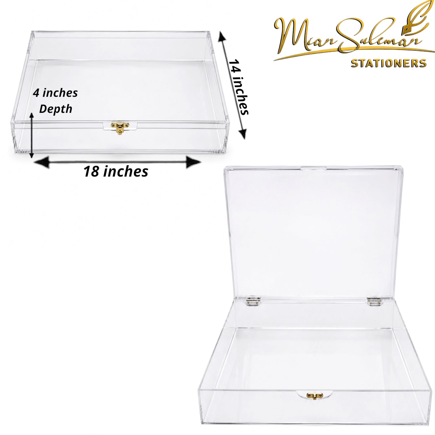 Transparent Acrylic Rectangular Gift Box With Lid