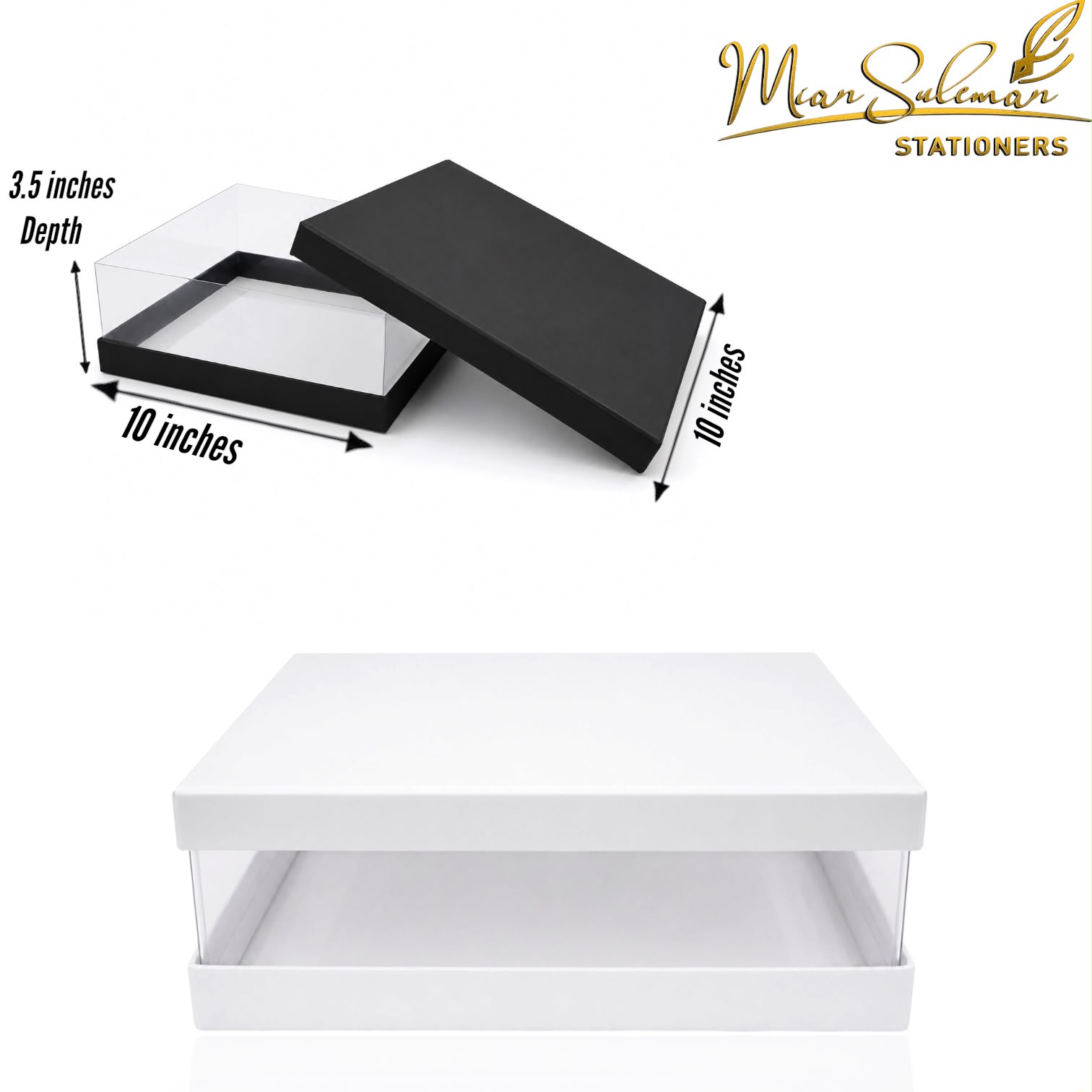Transparent PVC Square Cake Box With Double Sided Lid