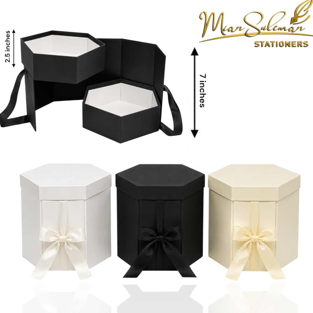 Double Layer Hexagonal Shaped Gift Box