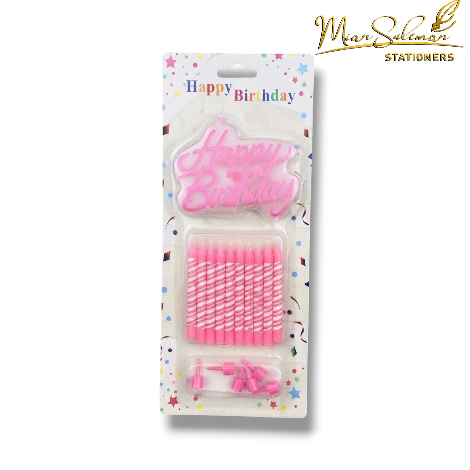Happy Birthday Cake Topper And Candle Set