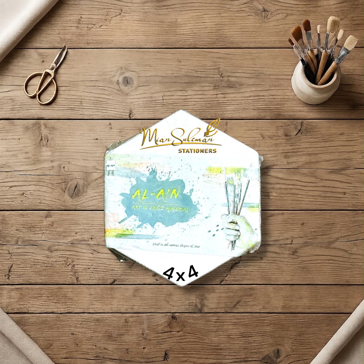 Mini Hexagon Canvas Board Fine Quality 4x4 Inches