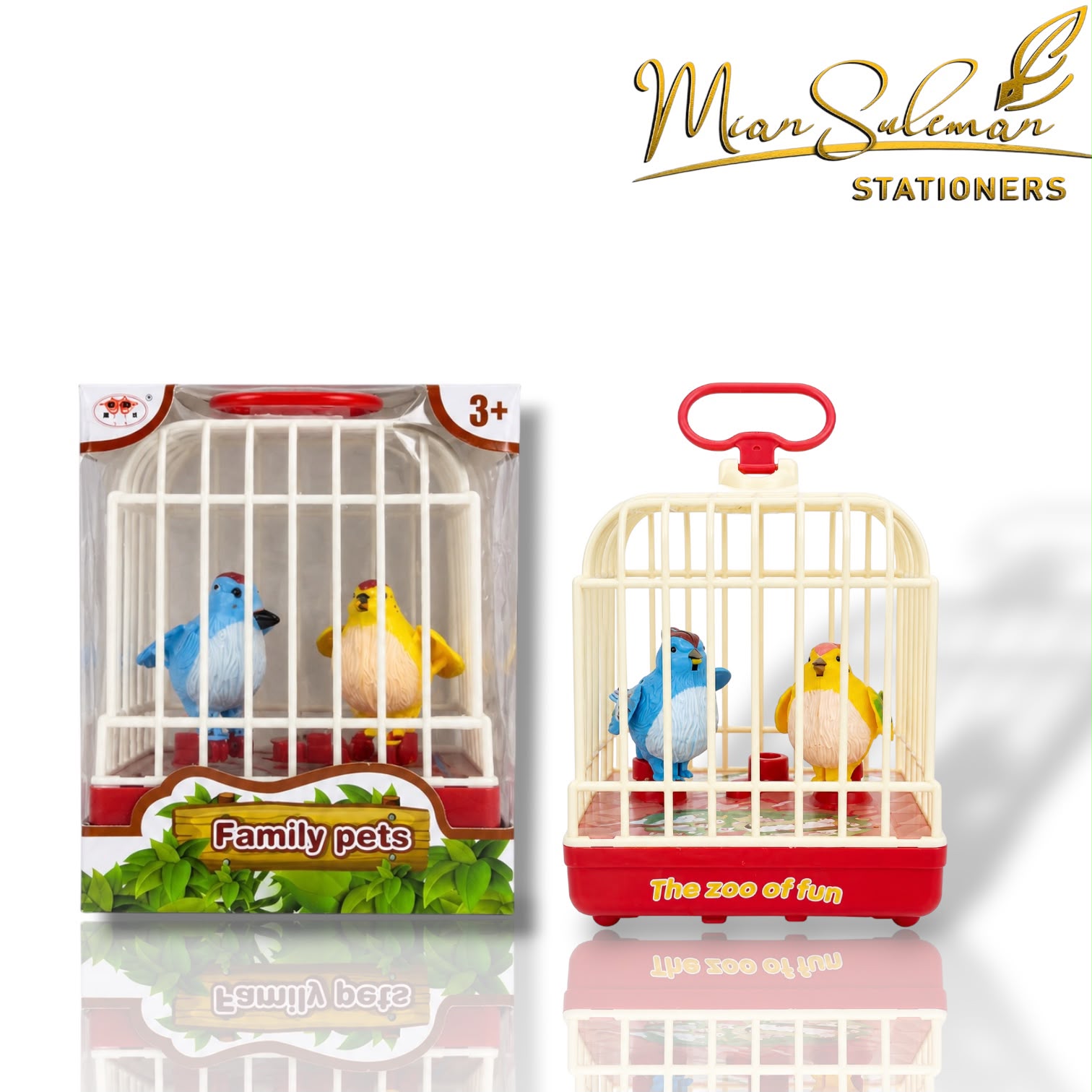 Family Pets Electronic Singing Bird Cage Toy
