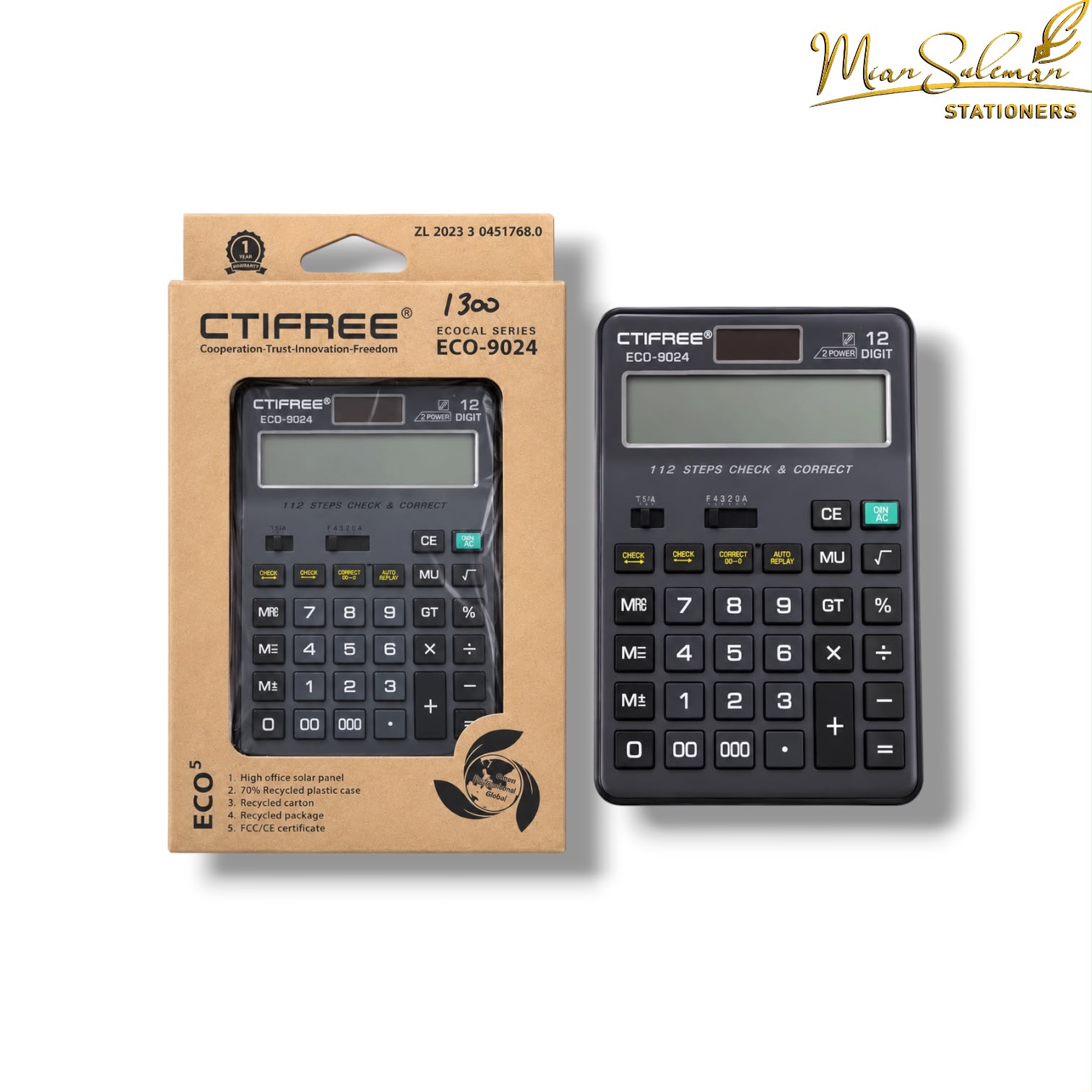 Ctifree Calculator ECO-9024 12 Digit