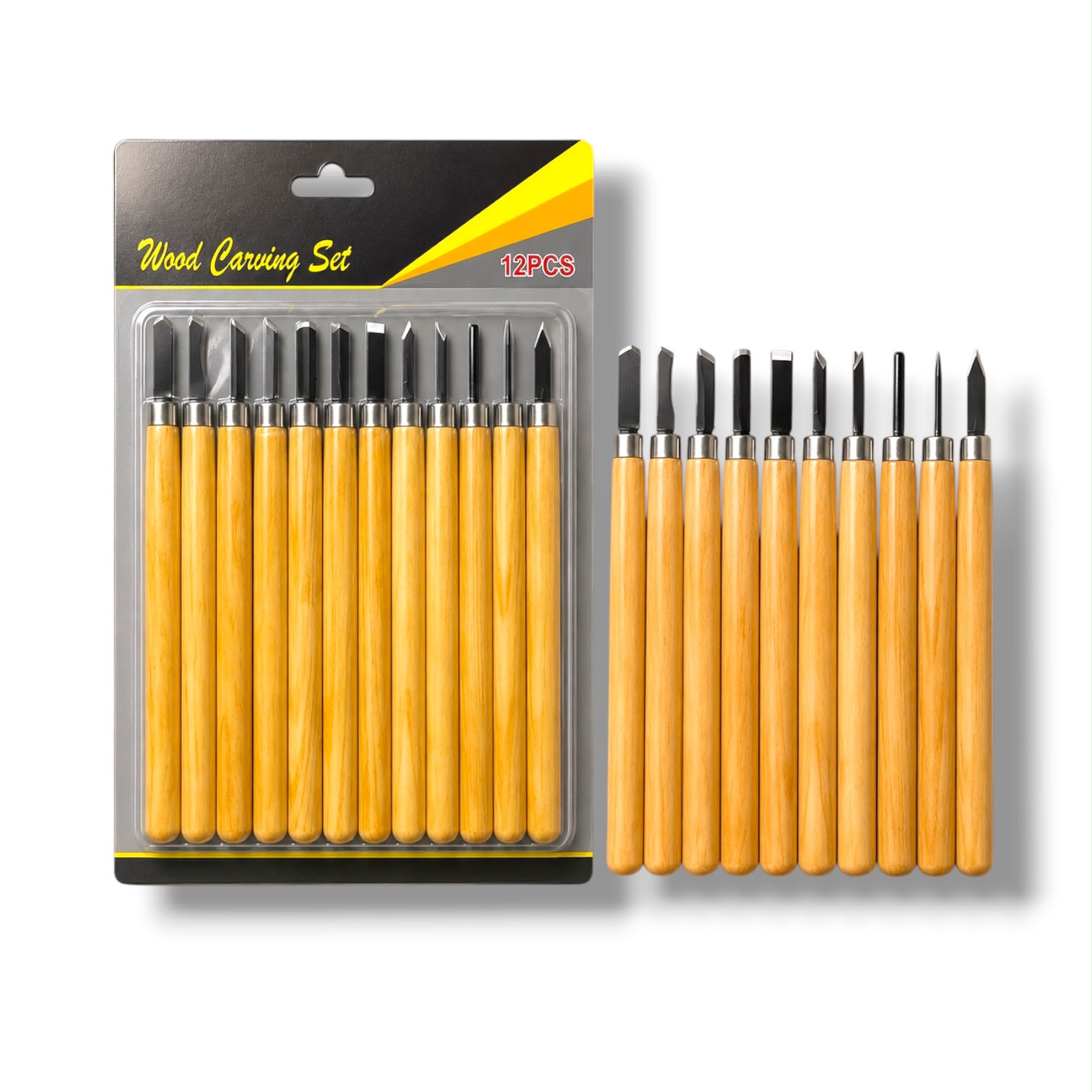 Keep Smiling Wood Carving Tool 12 Pcs Set