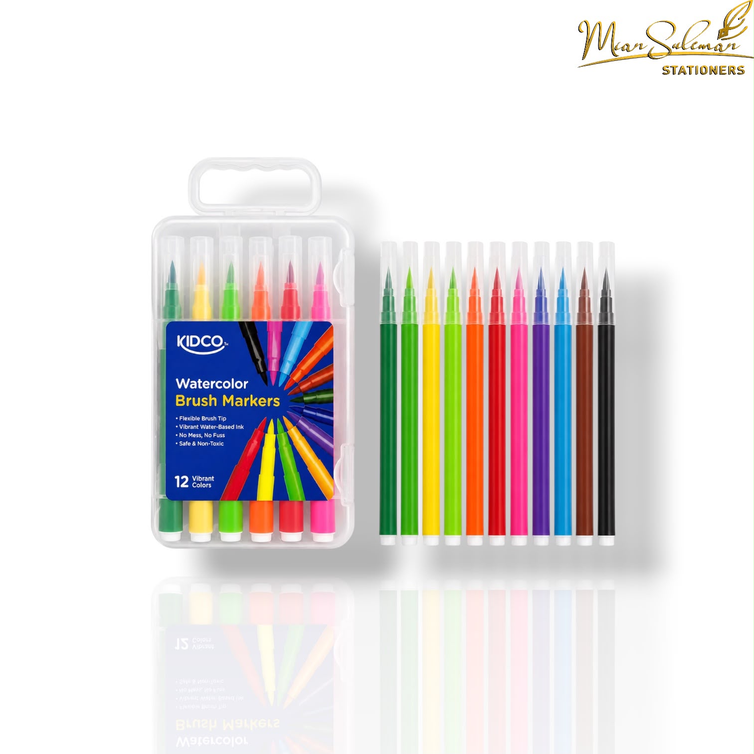 Kidco WaterColor Brush Markers Pack Of 12 Pcs
