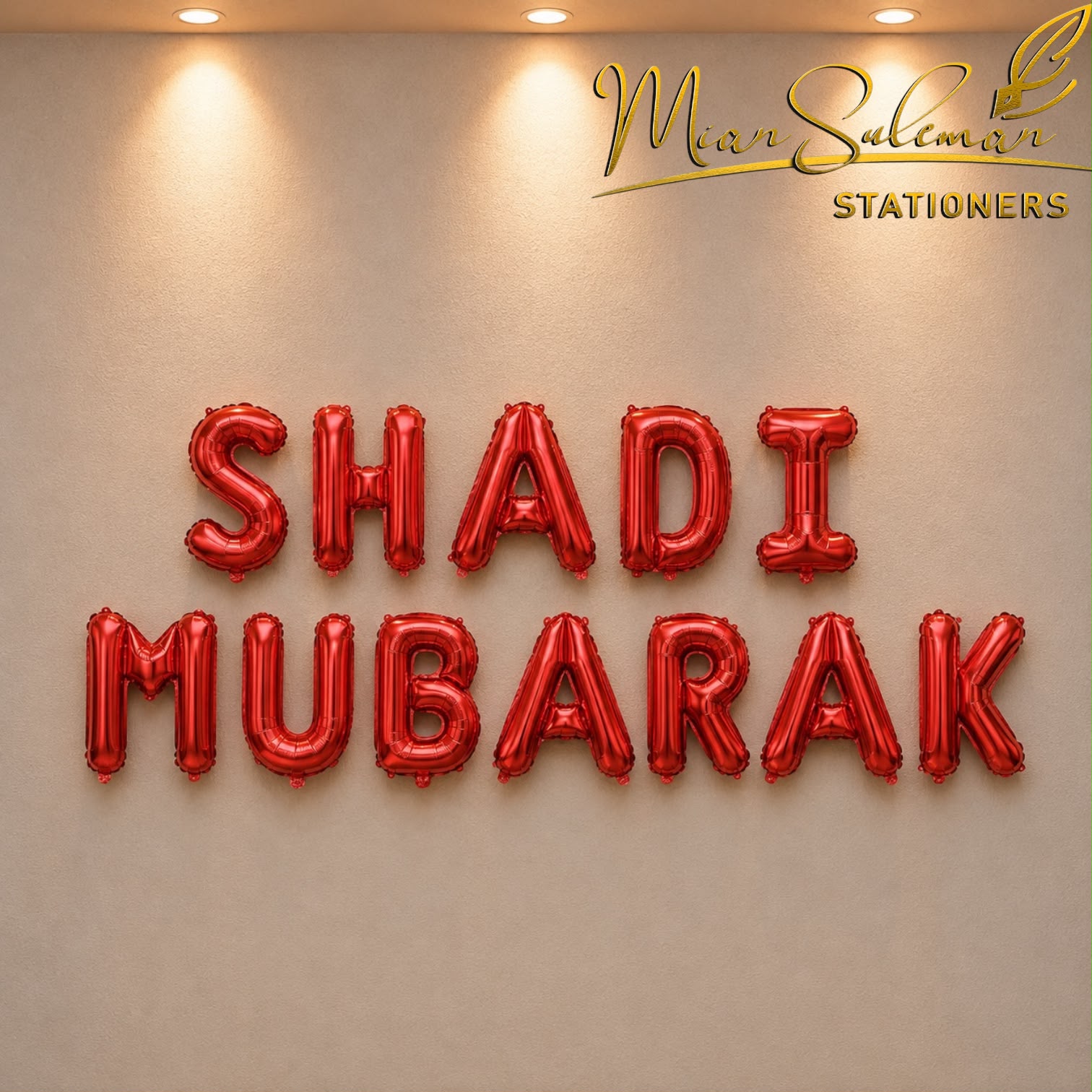 Shadi Mubarak Foil Balloons Banner