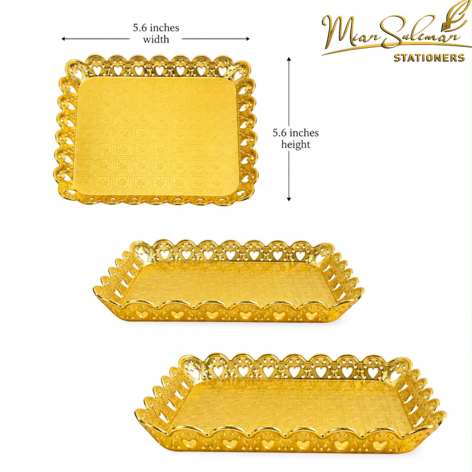 Rectangular Shaped Decorative Trays 3Pcs Set