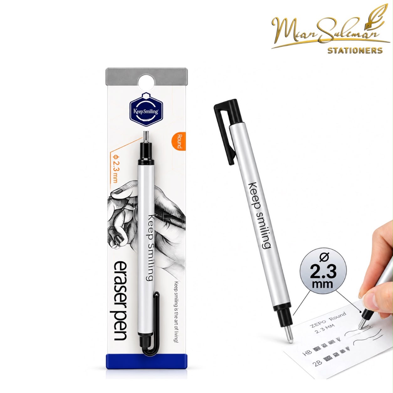 Keep Smiling Eraser Pen Round 2.3mm