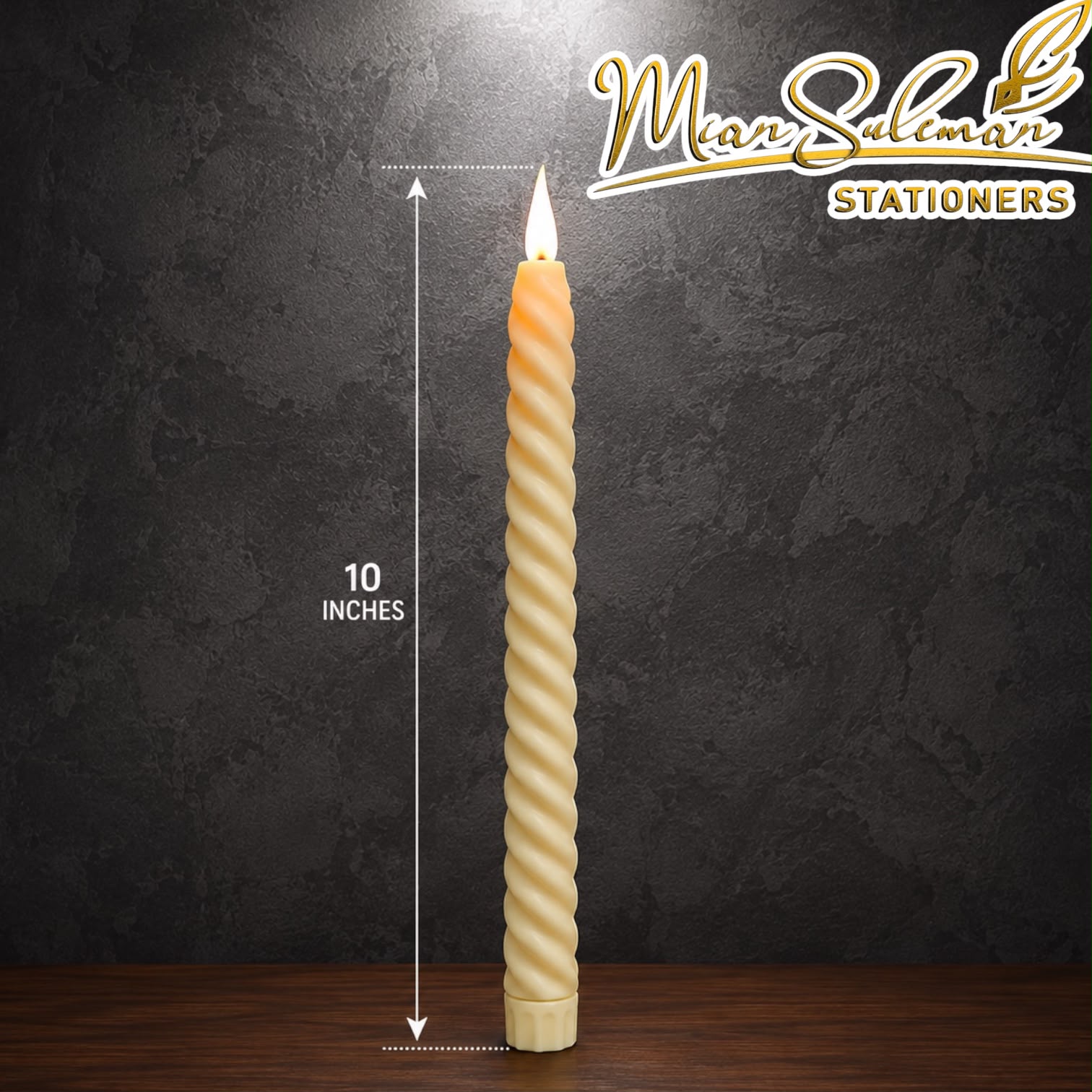 Spiral Taper Candle 10 Inches