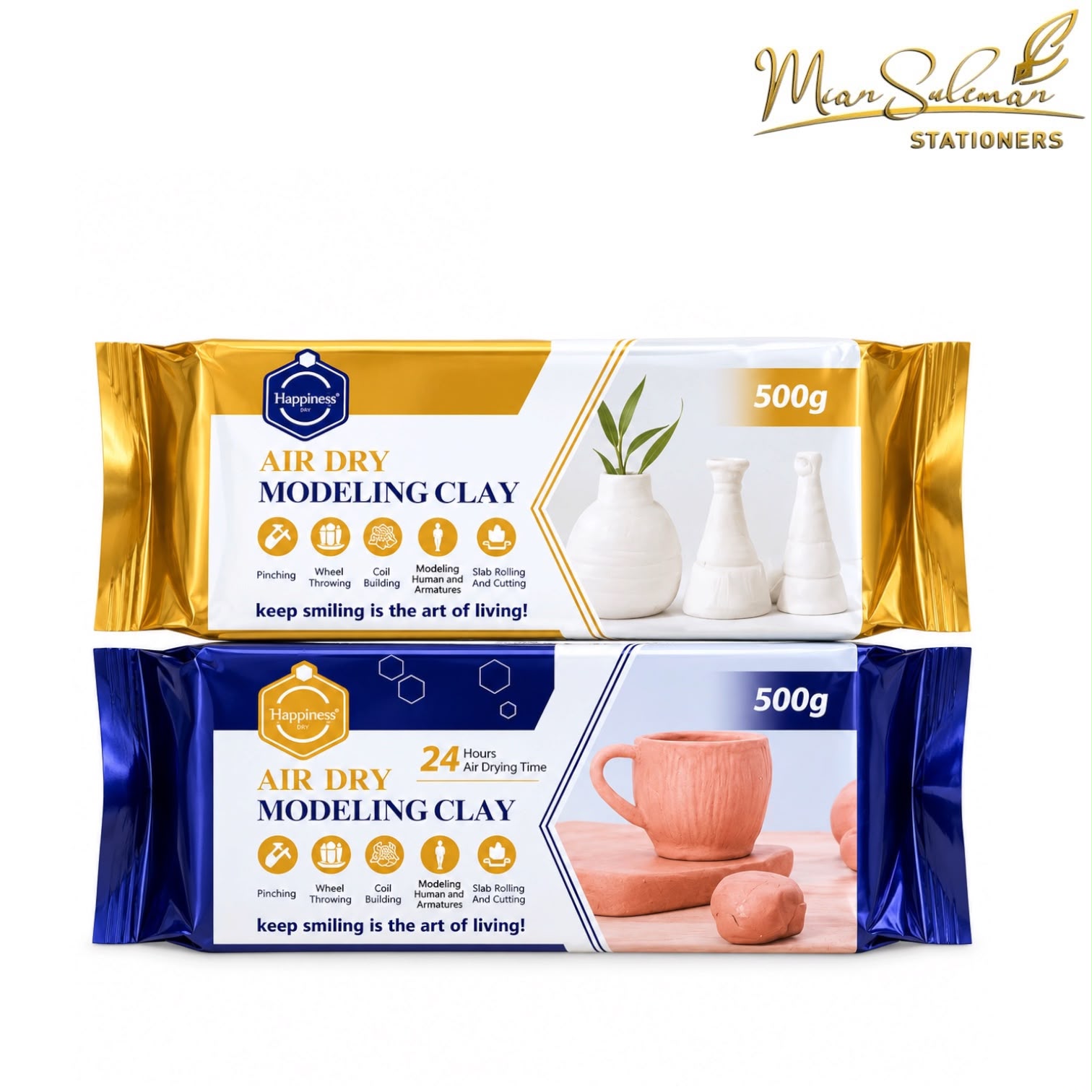 Keep Smiling Air-Dry Modeling Clay 500g