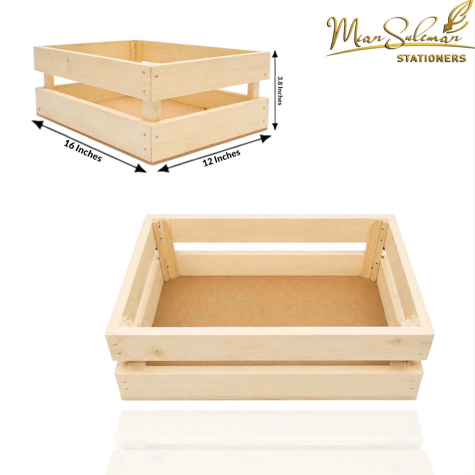 Handcrafted Wooden Storage Create Basket